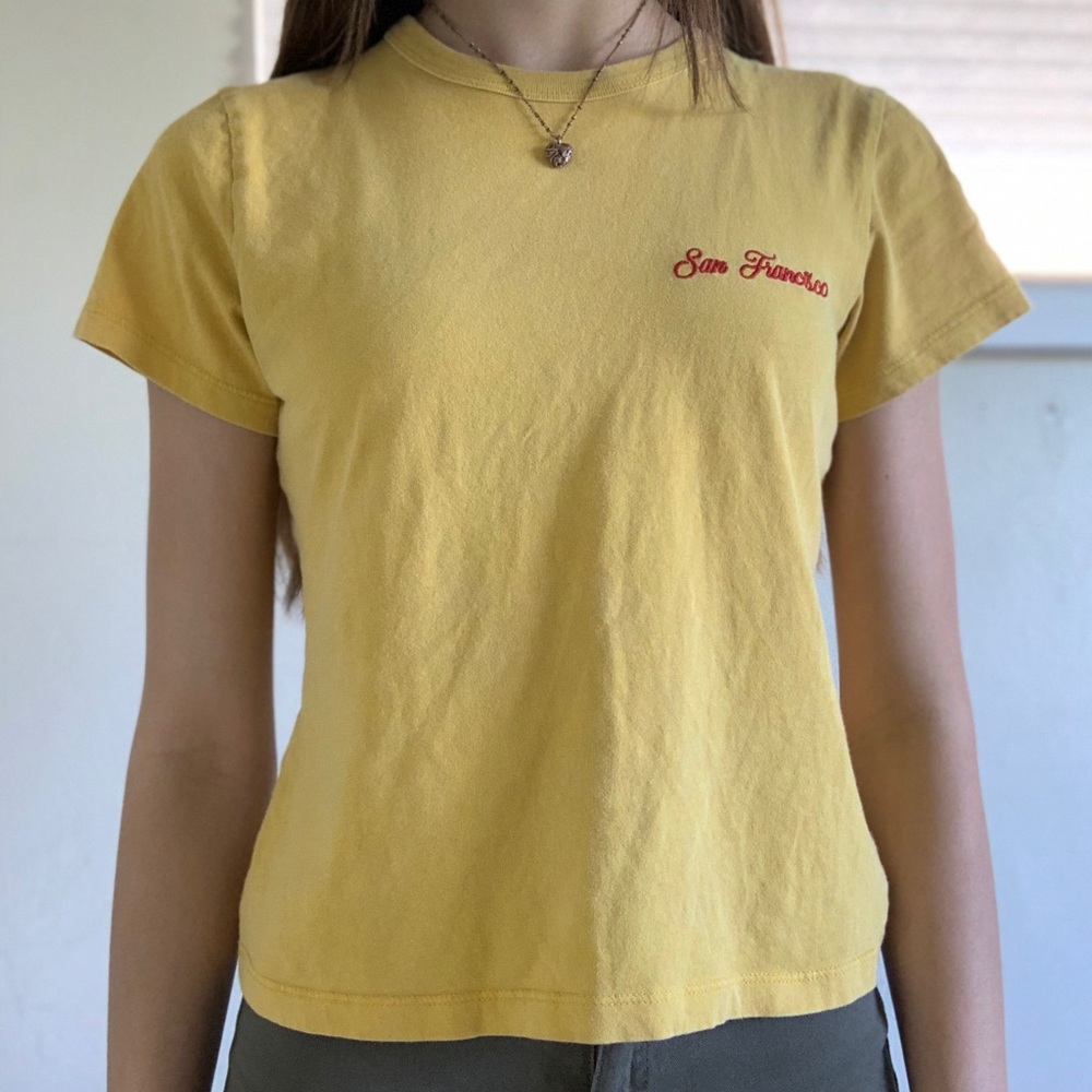 Forever 21 Casual Yellow San Francisco T - Shirt